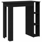 Mesa de Bar con estante Roble Negro 102 x 50 x 103,5 cm