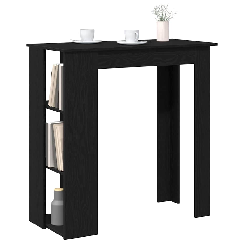Mesa de Bar con estante Roble Negro 102 x 50 x 103,5 cm