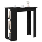 Mesa de Bar con estante Roble Negro 102 x 50 x 103,5 cm