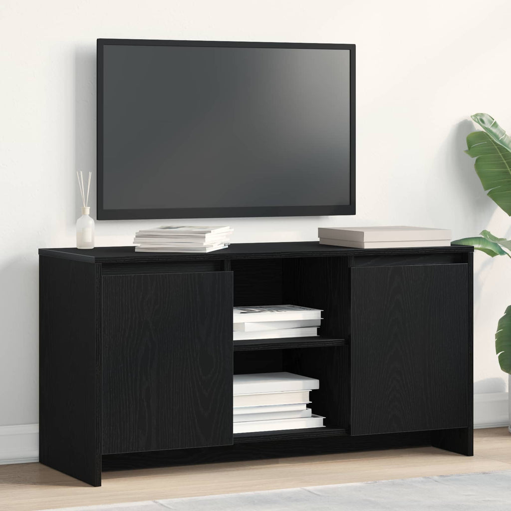 Gabinete de TV Roble Negro 102 x 37,5 x 52,5 cm
