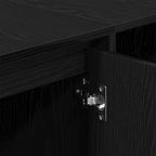 Mueble de TV 130 x 35 x 50 cm Roble Negro Madera de ingeniería