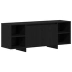 Mueble de TV 130 x 35 x 50 cm Roble Negro Madera de ingeniería