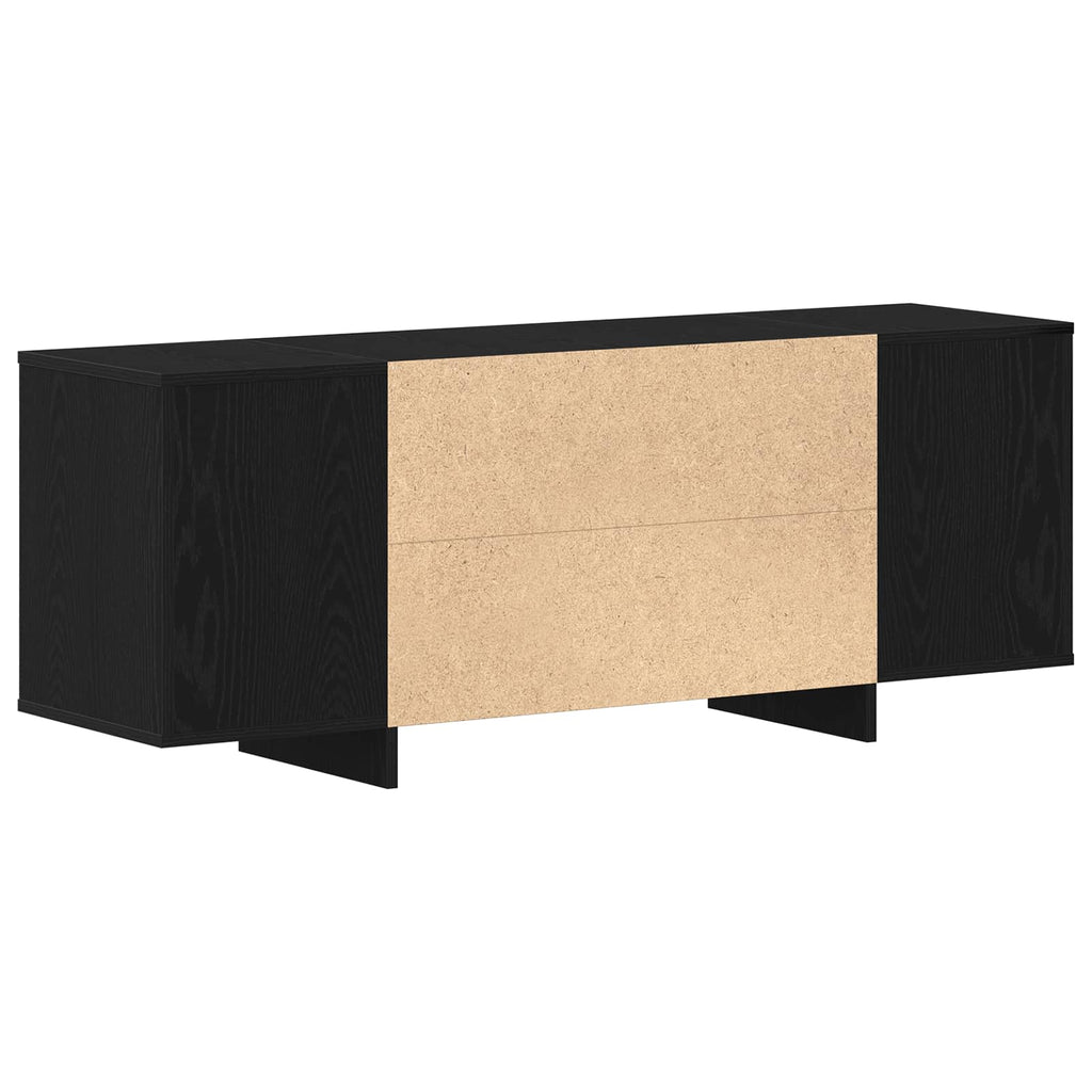 Mueble de TV 130 x 35 x 50 cm Roble Negro Madera de ingeniería