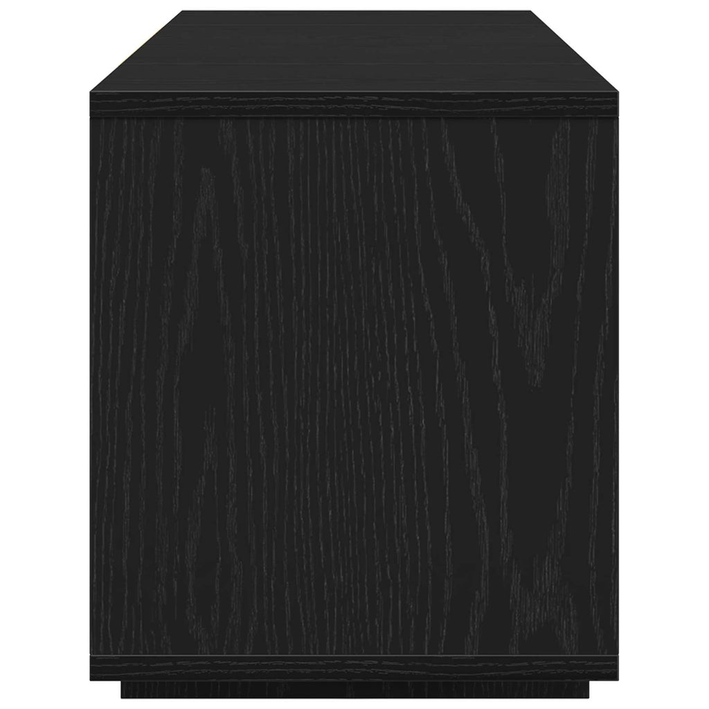 Mueble de TV 130 x 35 x 50 cm Roble Negro Madera de ingeniería