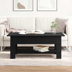 Mesa de Café Roble Negro 102 x 55 x 42 cm Madera de ingeniería