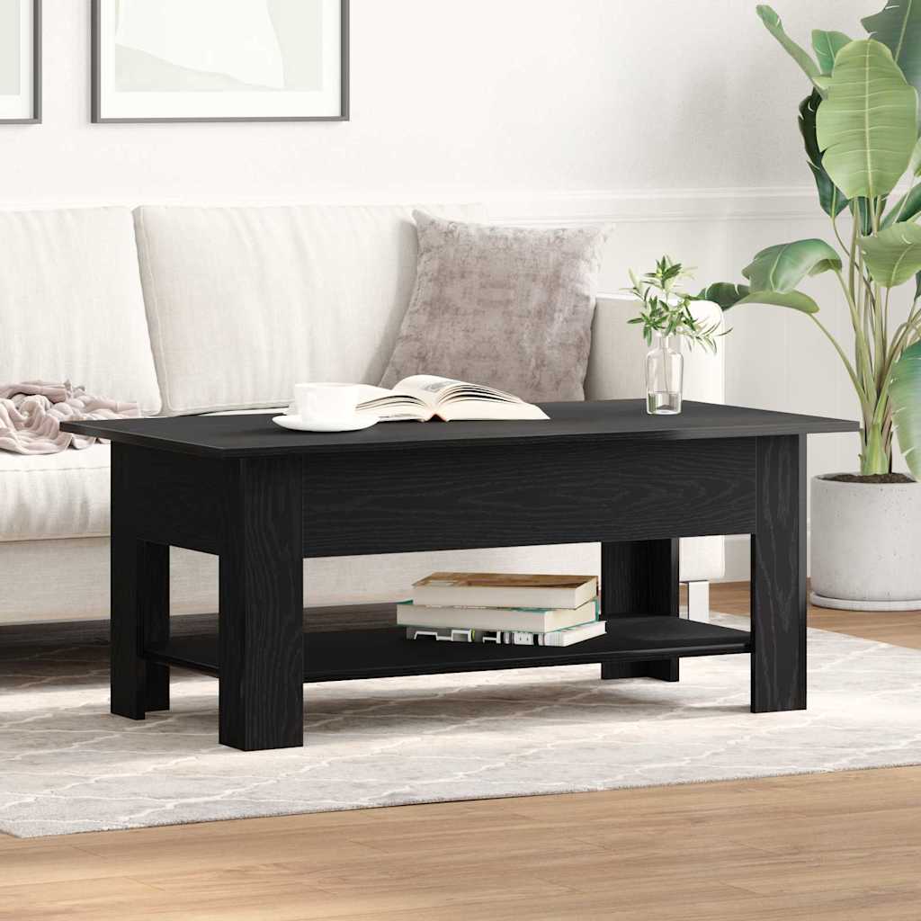 Mesa de Café Roble Negro 102 x 55 x 42 cm Madera de ingeniería