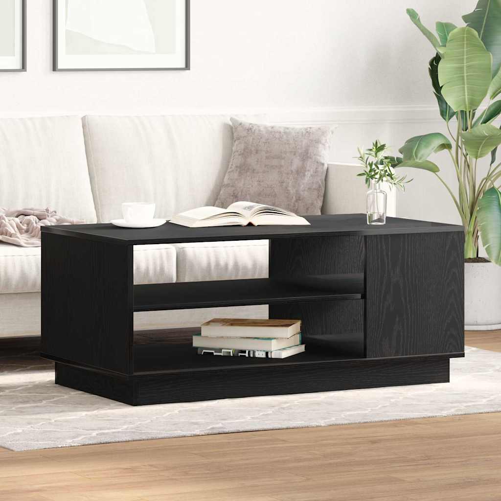 Mesa de Café Roble Negro 102 x 55 x 43 cm Madera de ingeniería