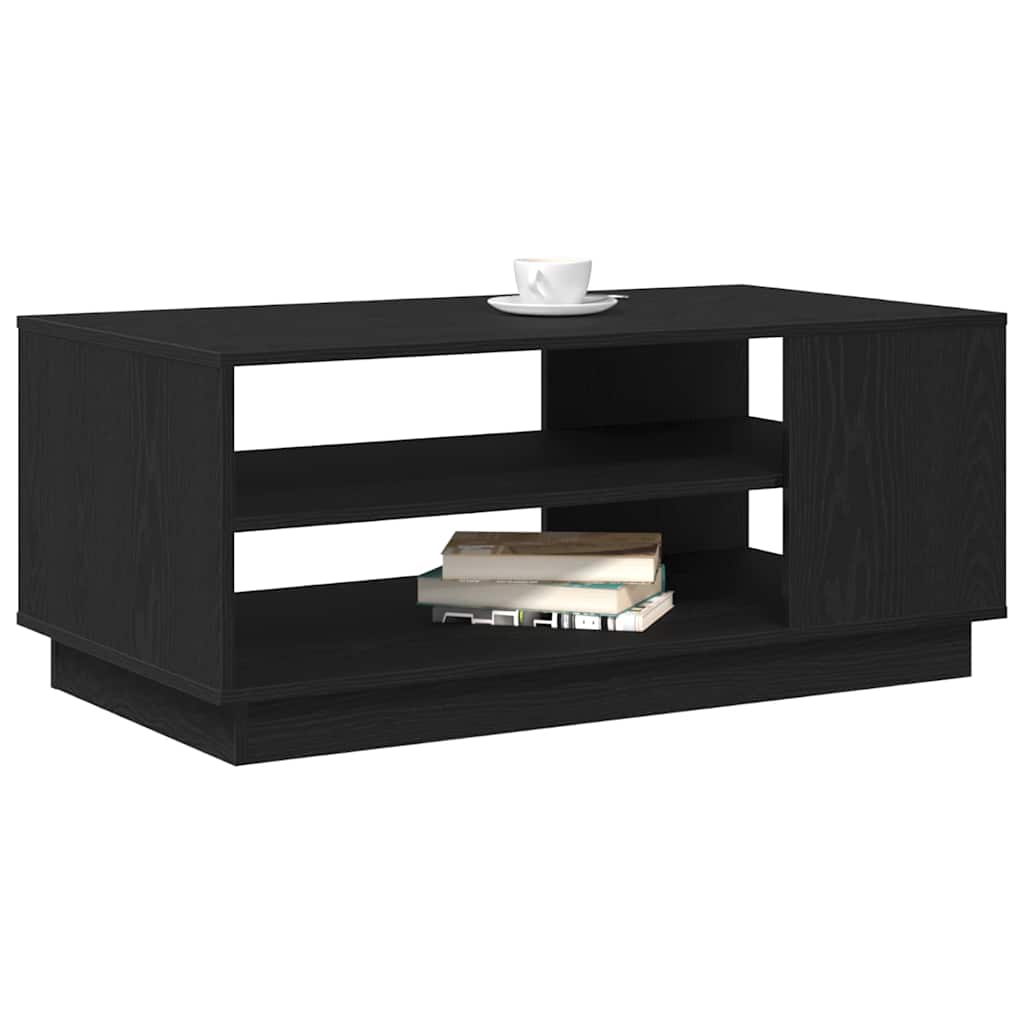 Mesa de Café Roble Negro 102 x 55 x 43 cm Madera de ingeniería