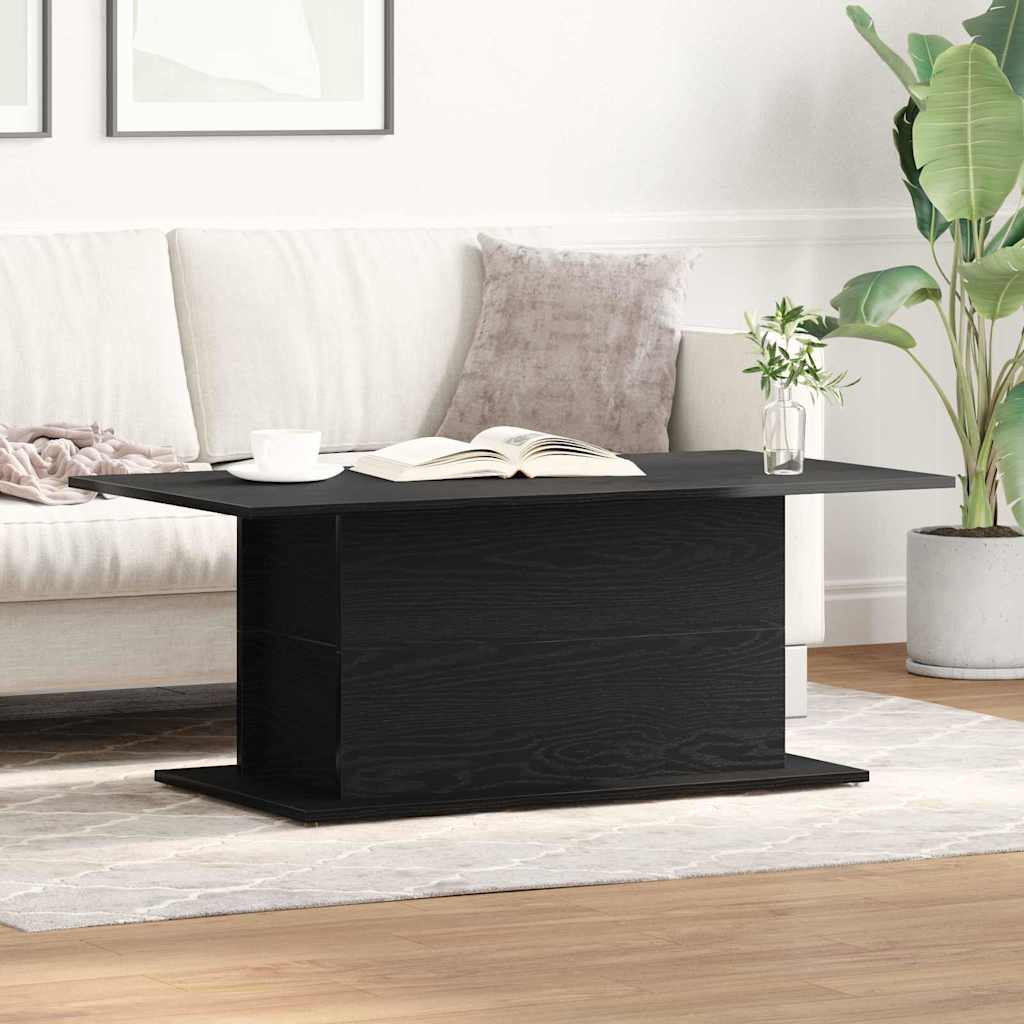 Mesa de Café Roble Negro 102 x 55,5 x 40 cm