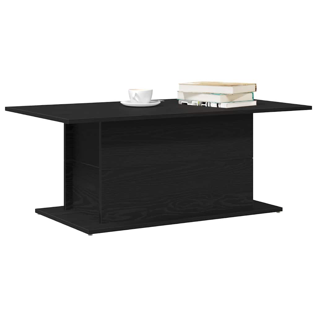 Mesa de Café Roble Negro 102 x 55,5 x 40 cm