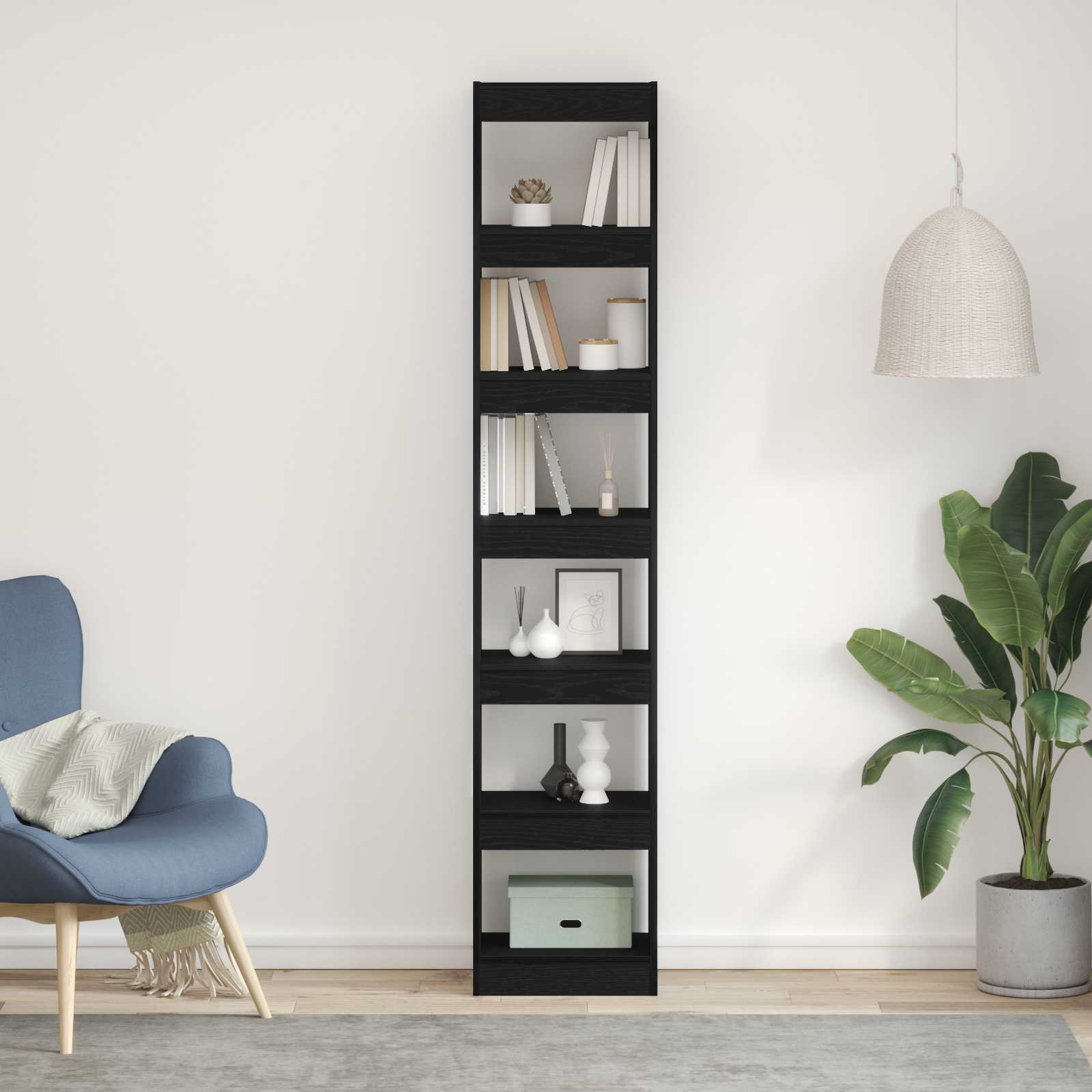 Librería Roble Negro 40 x 30 x 198 cm Madera de ingeniería