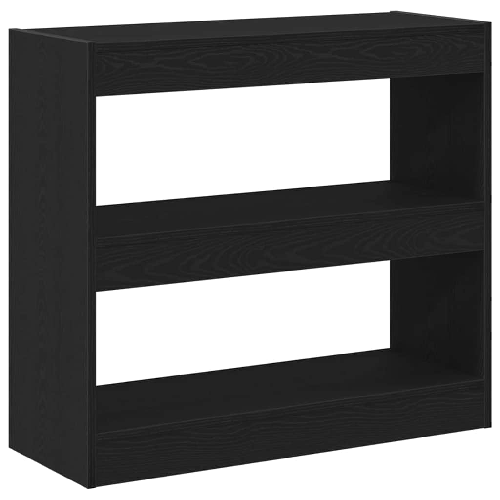 Estantería para libros 2 pcs Roble Negro 80 x 30 x 72 cm