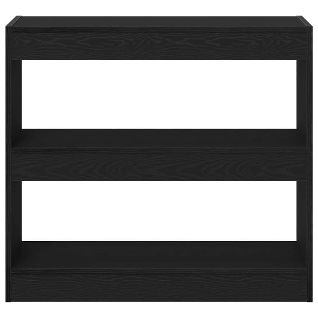 Estantería para libros 2 pcs Roble Negro 80 x 30 x 72 cm