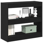 Estantería para libros 2 pcs Roble Negro 80 x 30 x 72 cm
