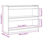 Estantería Madera vieja 100 x 30 x 72 cm Madera contrachapada