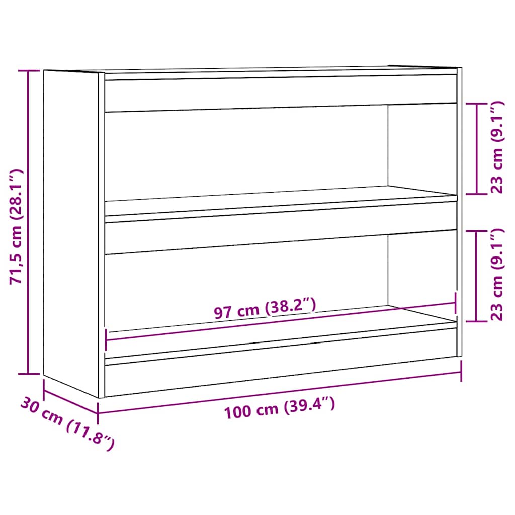 Estantería Madera vieja 100 x 30 x 72 cm Madera contrachapada