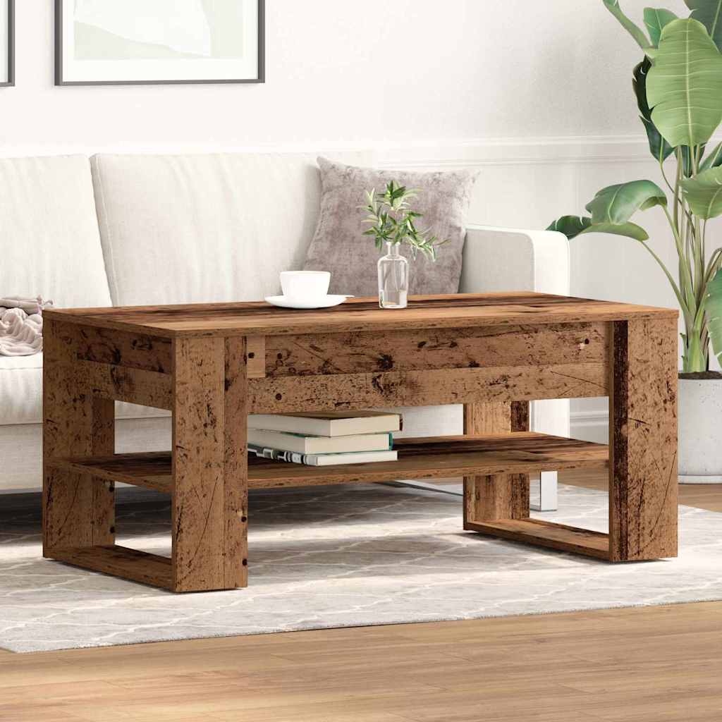 Mesa de Café Madera envejecida 102 x 55 x 45 cm