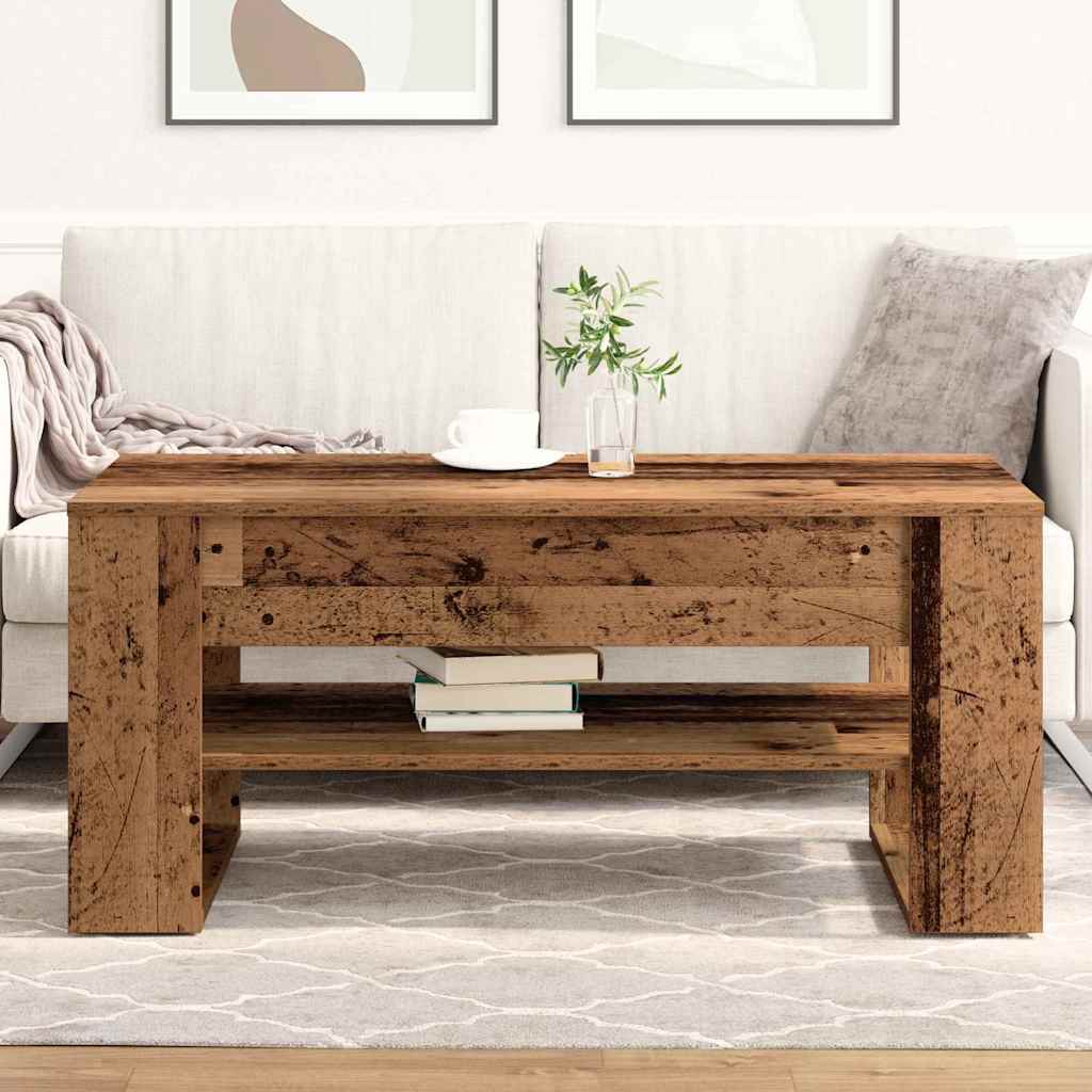 Mesa de Café Madera envejecida 102 x 55 x 45 cm