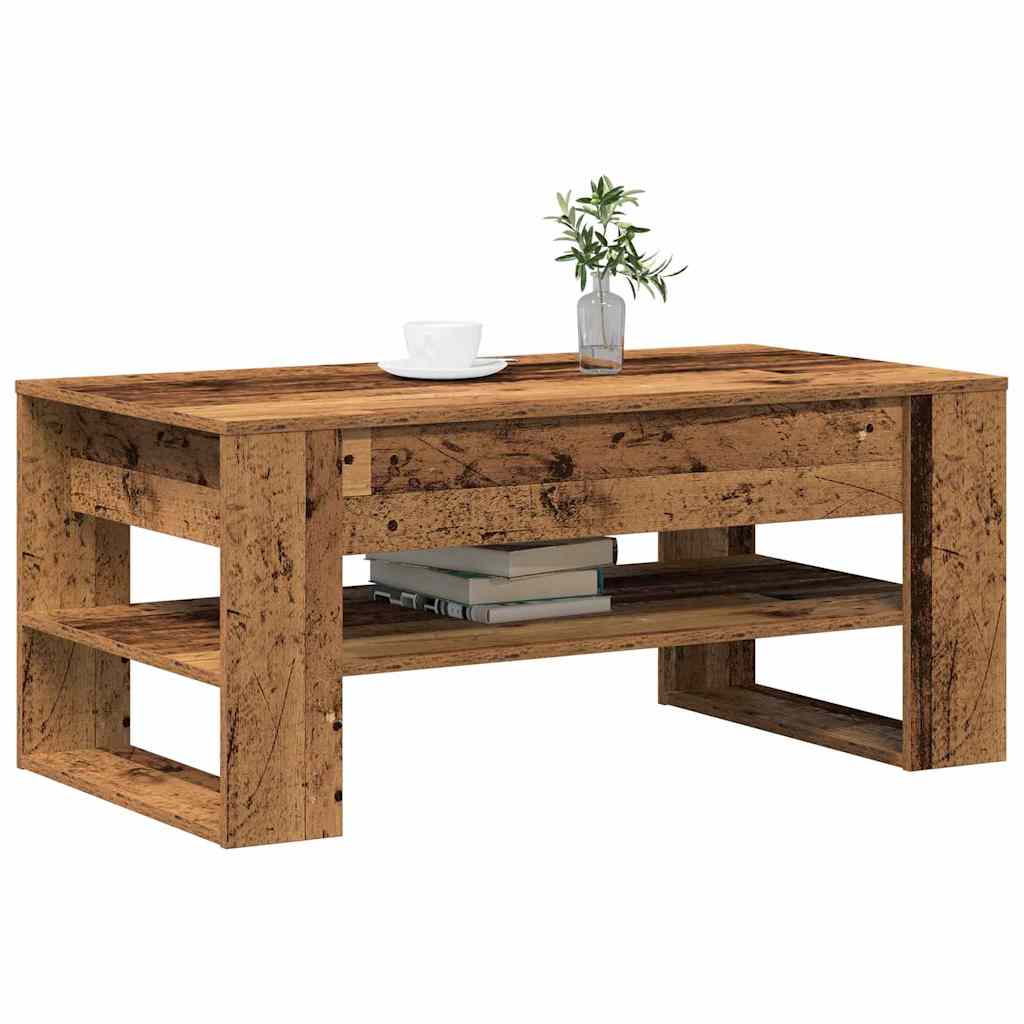 Mesa de Café Madera envejecida 102 x 55 x 45 cm