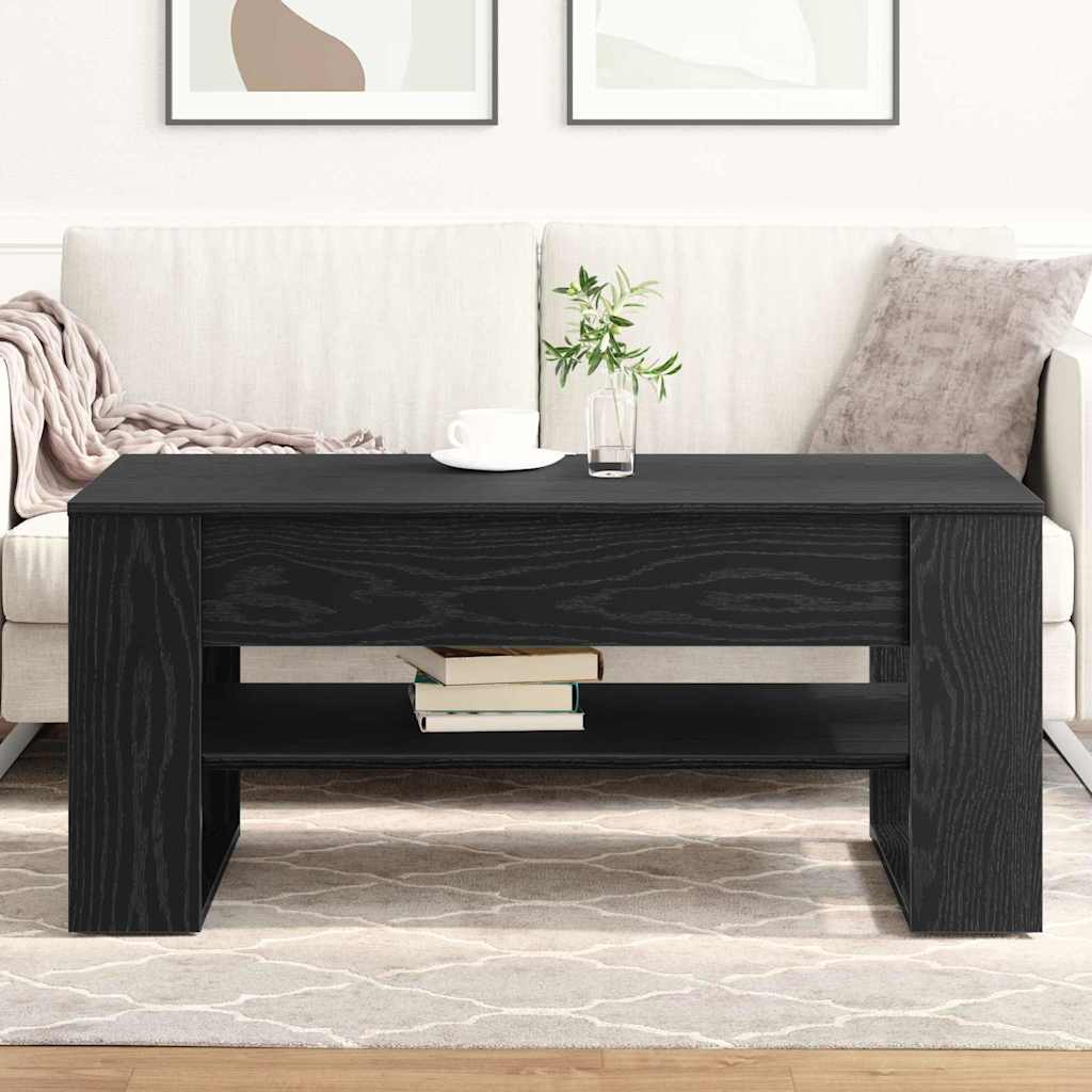 Mesa de Café Roble Negro 102 x 55 x 45 cm Madera de ingeniería