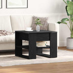 Mesa de Café Roble Negro 55,5 x 55 x 45 cm Madera de ingeniería