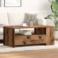 Mesa de Café con cajón Madera envejecida 102 x 55 x 43,5 cm
