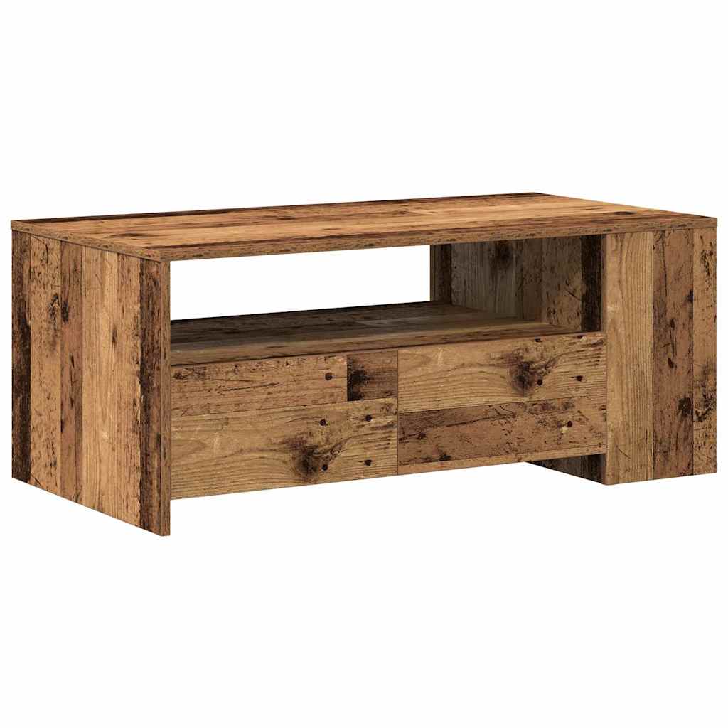 Mesa de Café con cajón Madera envejecida 102 x 55 x 43,5 cm