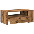 Mesa de Café con cajón Madera envejecida 102 x 55 x 43,5 cm