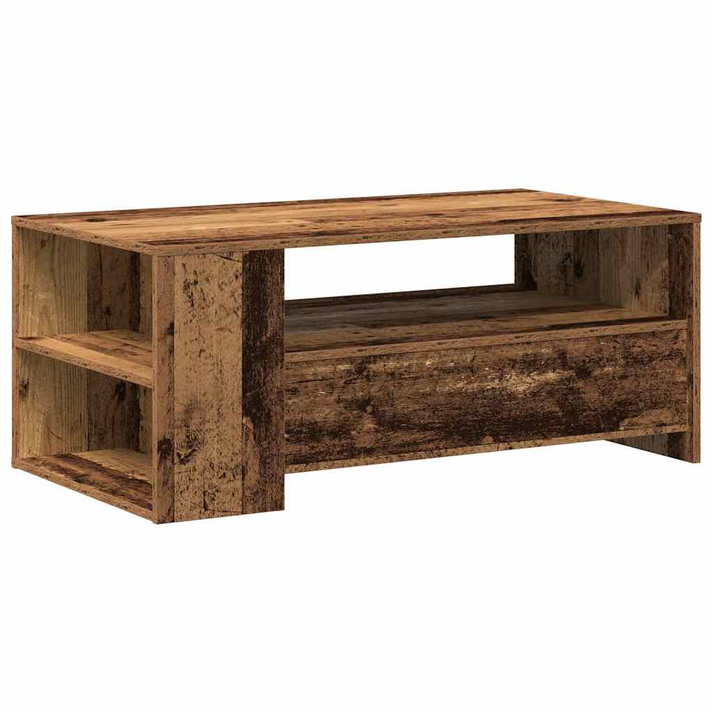 Mesa de Café con cajón Madera envejecida 102 x 55 x 43,5 cm