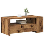 Mesa de Café con cajón Madera envejecida 102 x 55 x 43,5 cm