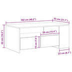 Mesa de Café con cajón Madera envejecida 102 x 55 x 43,5 cm