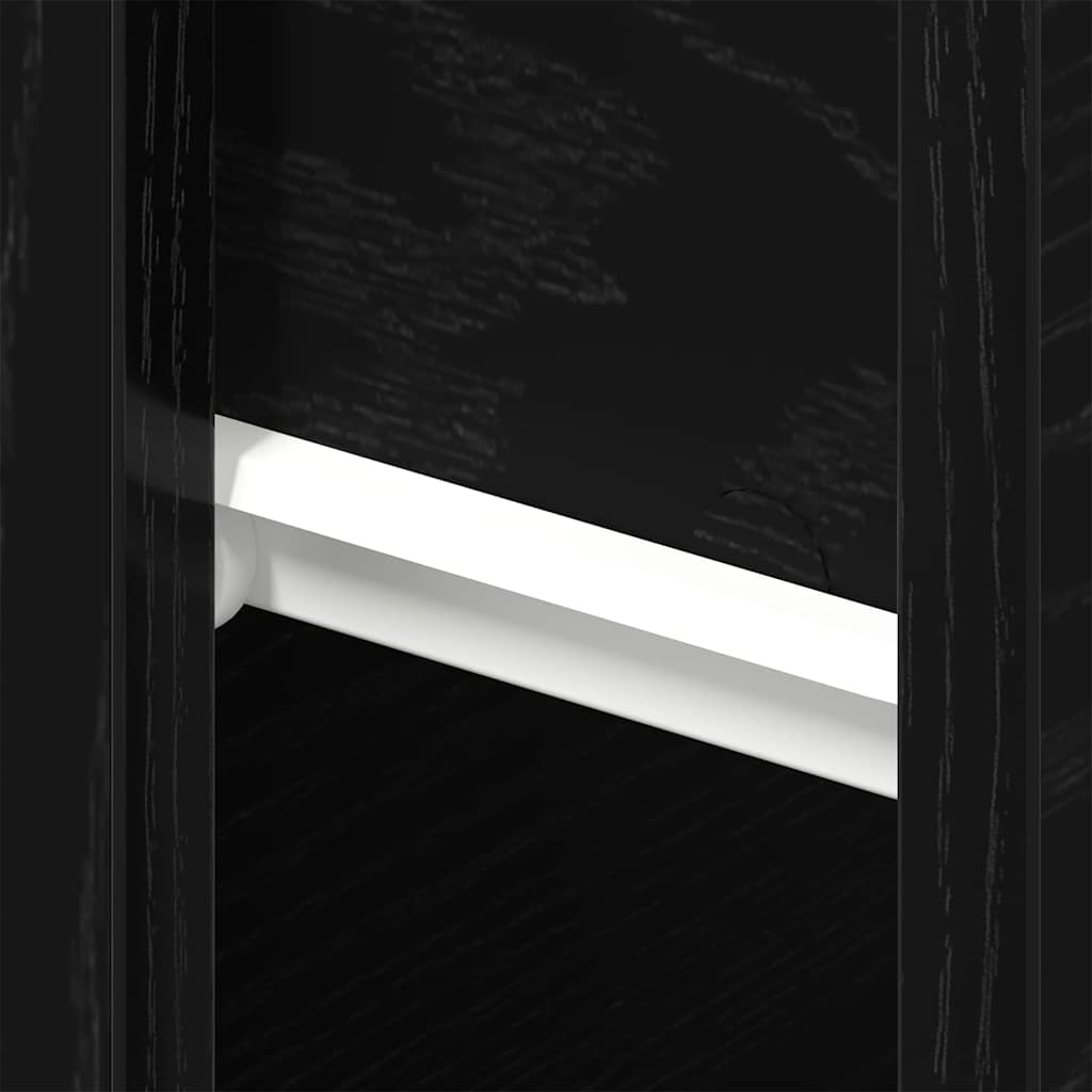 Armario de Noche con cajón 2 pcs Roble Negro 46 x 30 x 30 cm