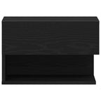 Armario de Noche con cajón 2 pcs Roble Negro 46 x 30 x 30 cm
