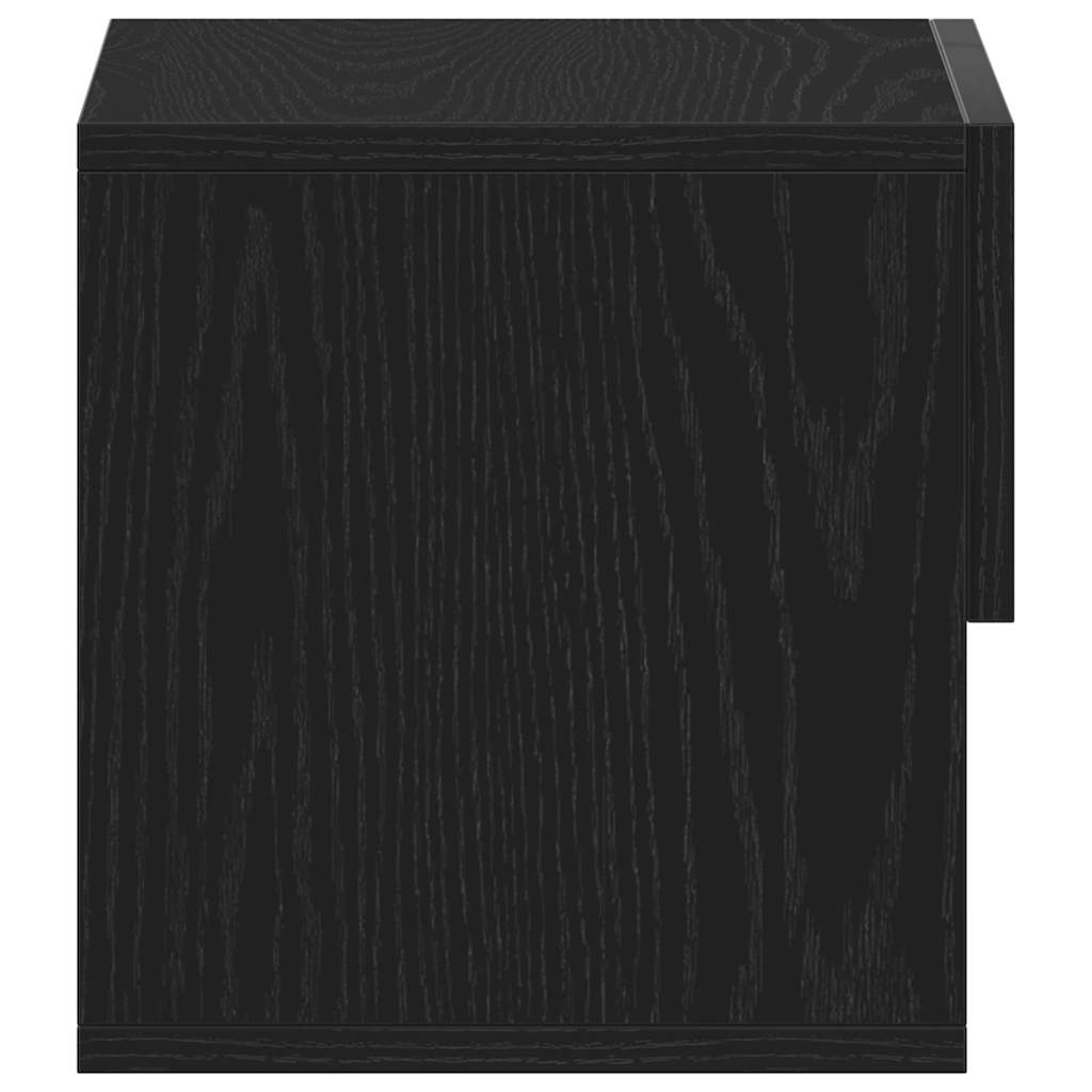 Armario de Noche con cajón 2 pcs Roble Negro 46 x 30 x 30 cm