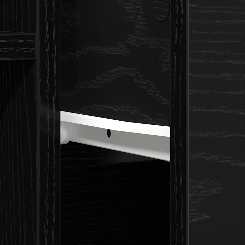 Vitrina Roble Negro 60 x 30 x 70 cm Madera contrachapada