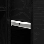 Vitrina Roble Negro 60 x 30 x 70 cm Madera contrachapada