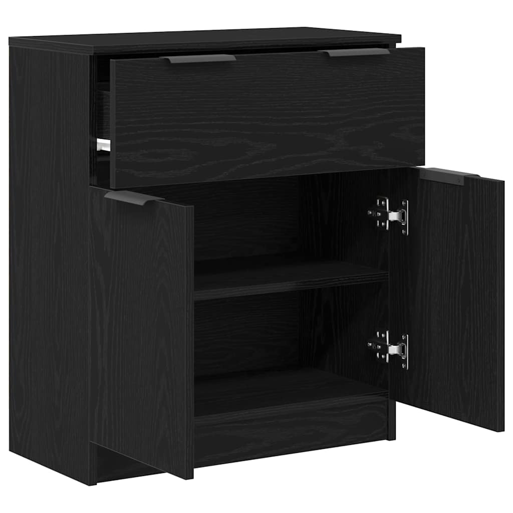 Vitrina Roble Negro 60 x 30 x 70 cm Madera contrachapada