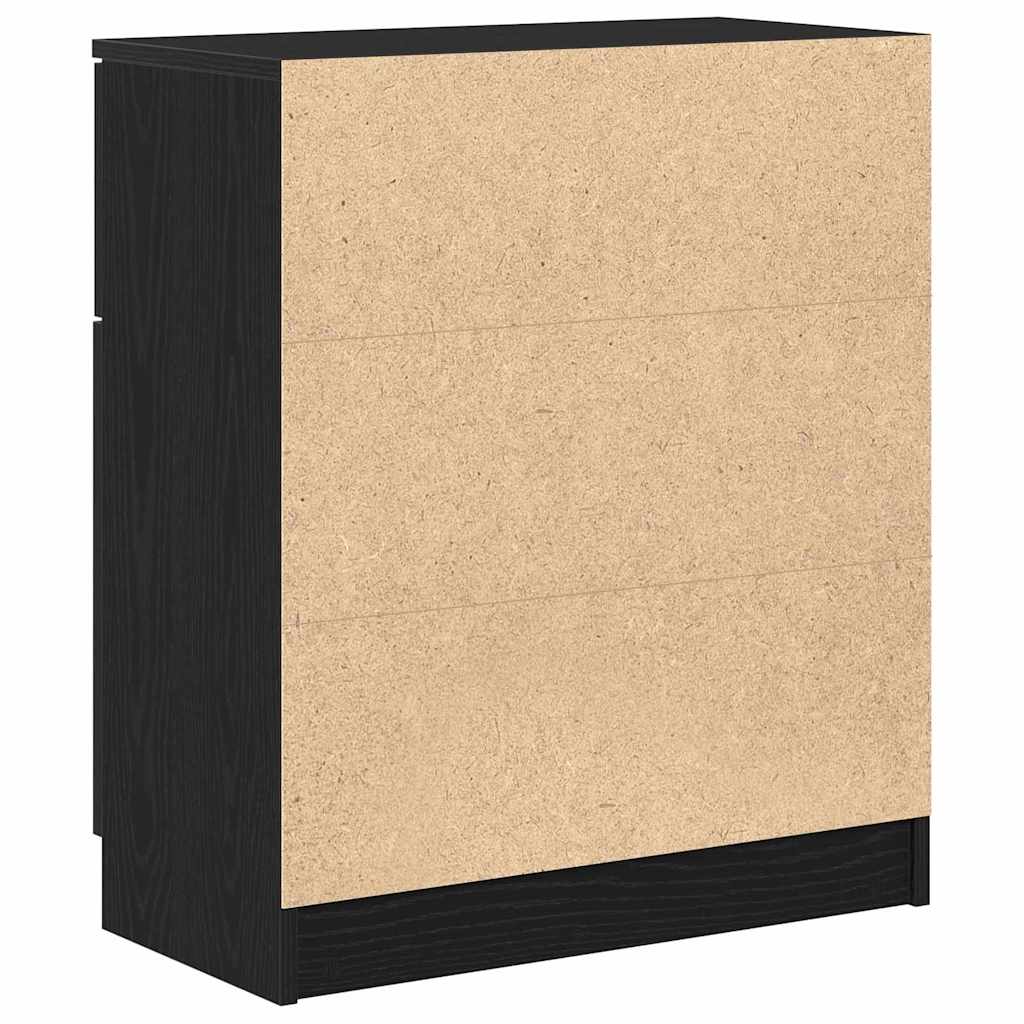 Vitrina Roble Negro 60 x 30 x 70 cm Madera contrachapada