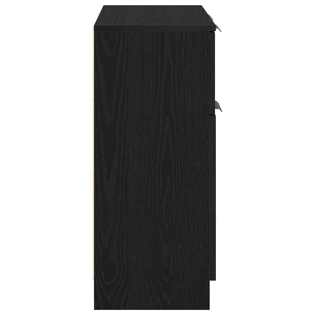 Vitrina Roble Negro 60 x 30 x 70 cm Madera contrachapada