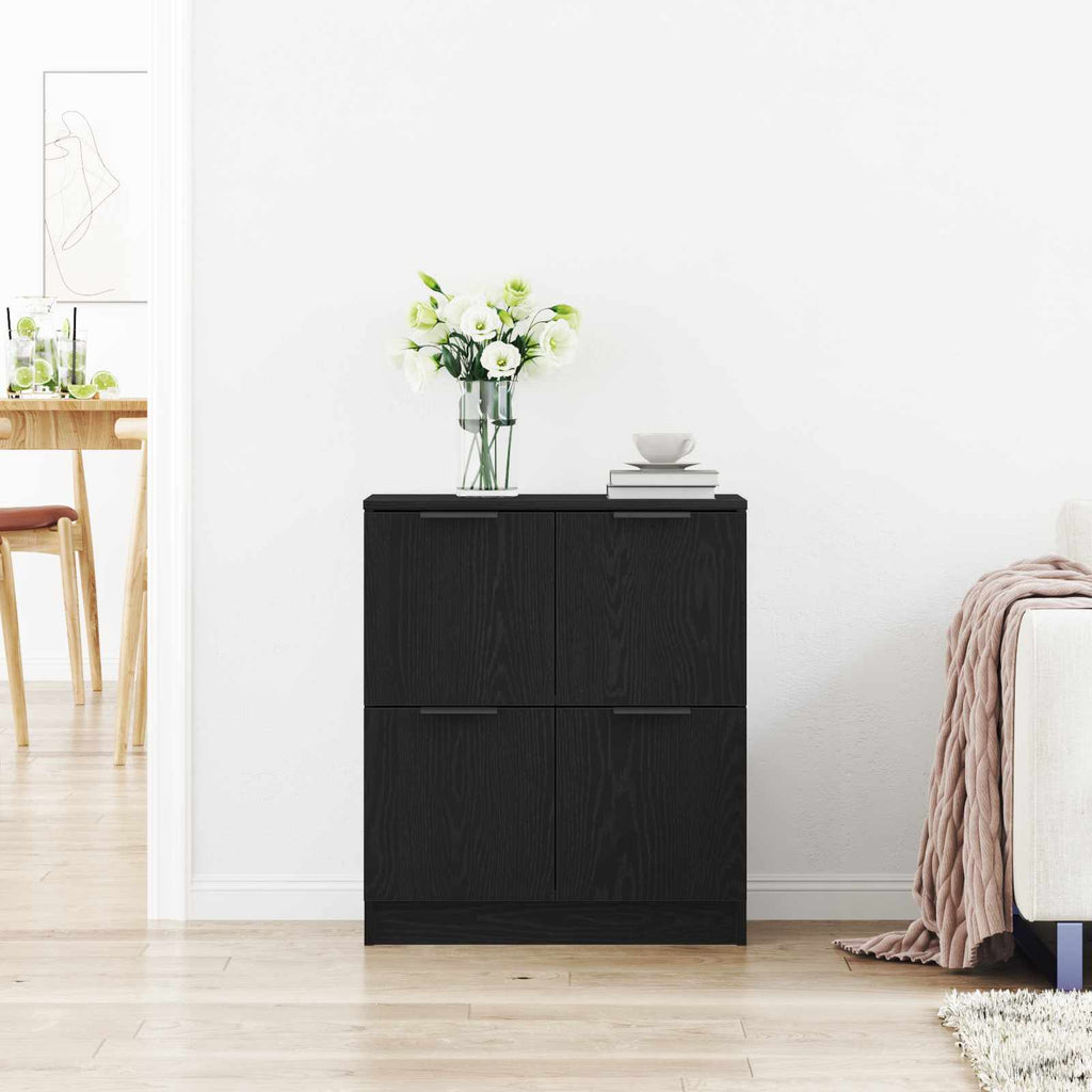 Vitrina Roble Negro 60 x 30 x 70 cm Madera contrachapada