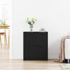 Vitrina Roble Negro 60 x 30 x 70 cm Madera contrachapada