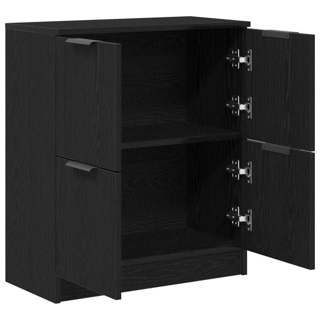 Vitrina Roble Negro 60 x 30 x 70 cm Madera contrachapada