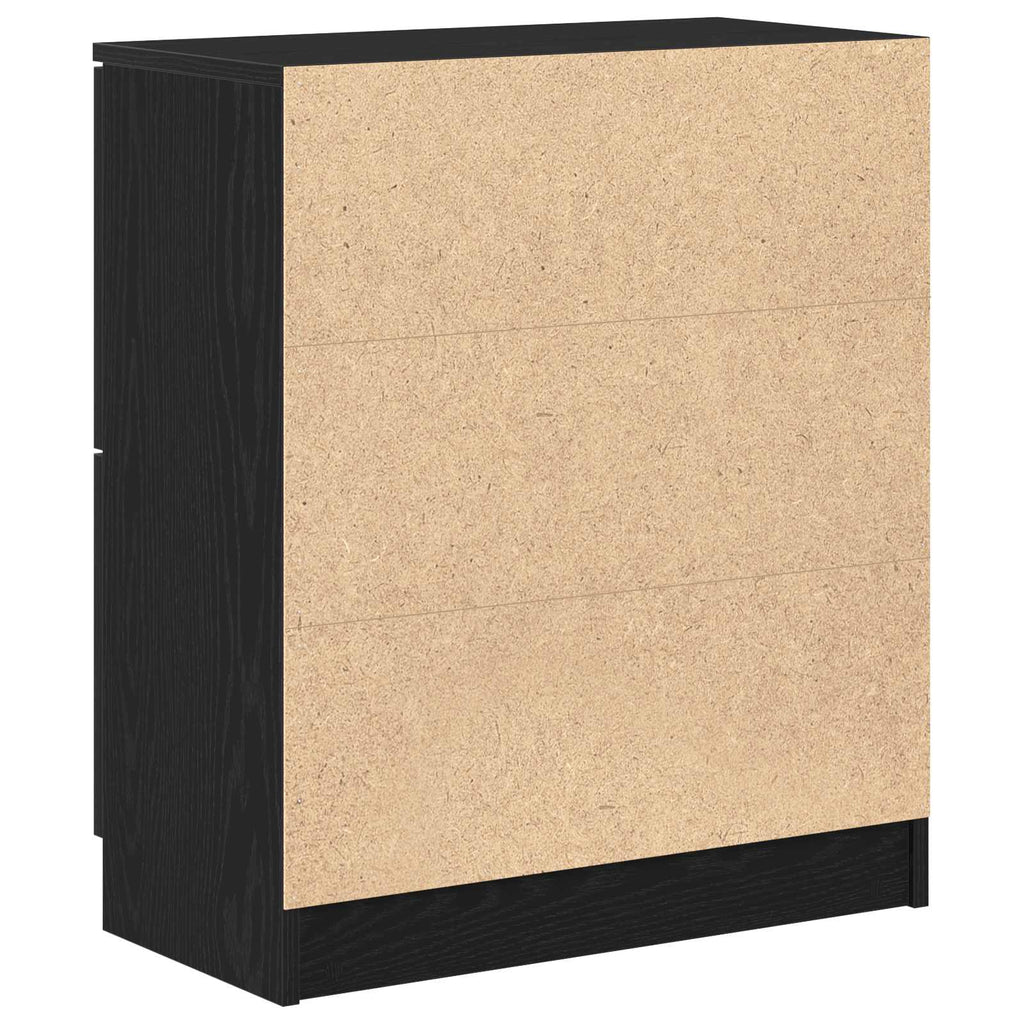 Vitrina Roble Negro 60 x 30 x 70 cm Madera contrachapada