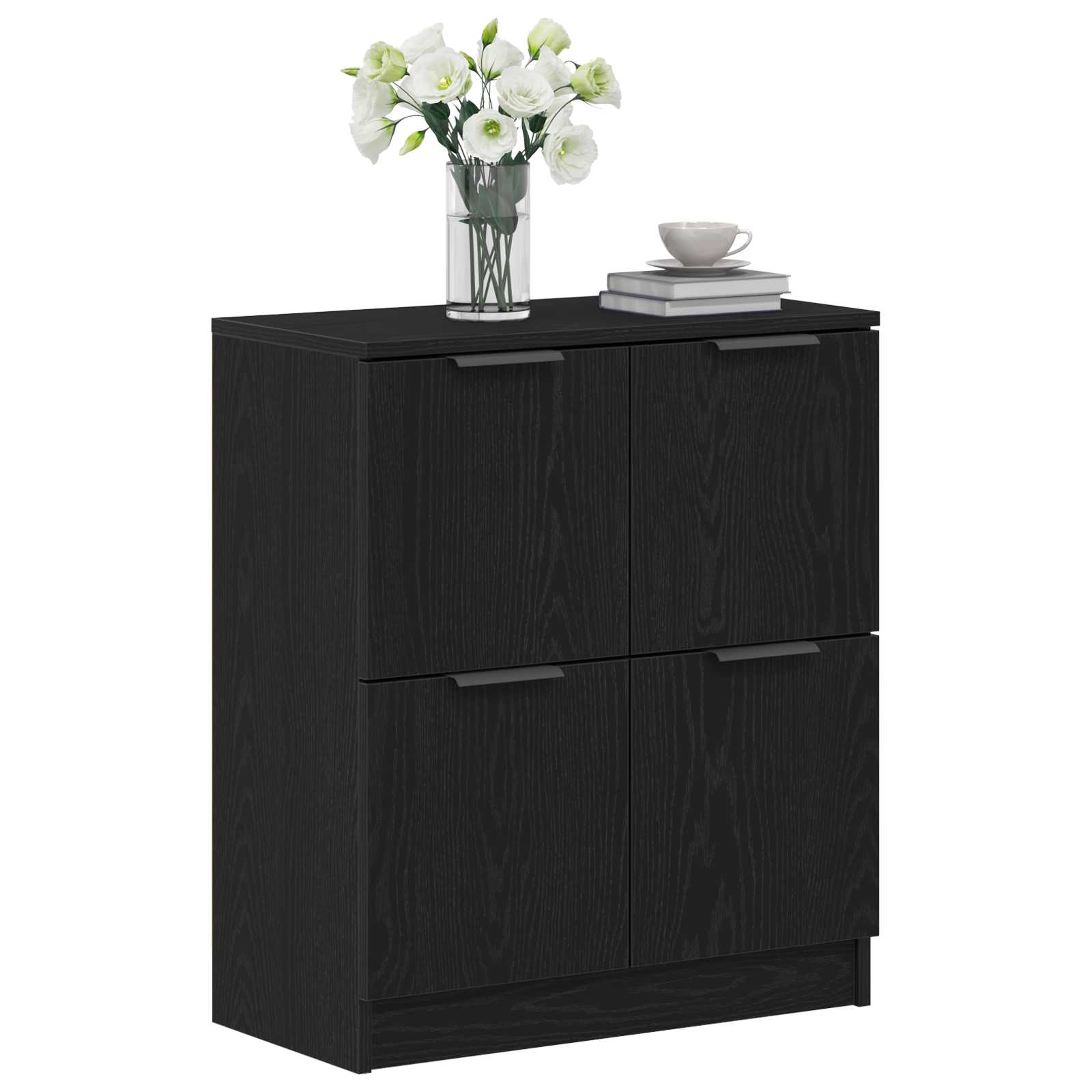 Vitrina Roble Negro 60 x 30 x 70 cm Madera contrachapada