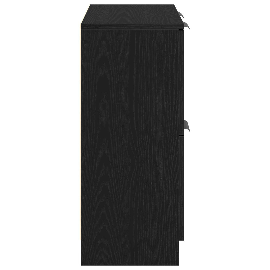 Vitrina Roble Negro 60 x 30 x 70 cm Madera contrachapada
