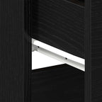 Armario de Noche con cajón 2 pcs Roble Negro 40 x 35 x 65 cm