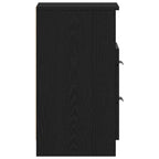 Armario de Noche con cajón 2 pcs Roble Negro 40 x 35 x 65 cm