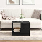 Mesa de Café Roble negro 50 x 50 x 36 cm Madera contrachapada