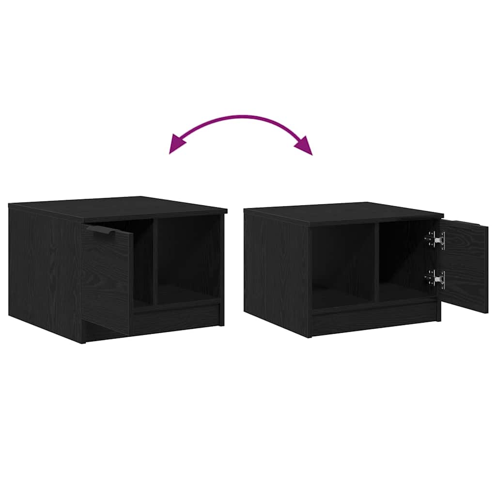 Mesa de Café Roble negro 50 x 50 x 36 cm Madera contrachapada