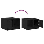 Mesa de Café Roble negro 50 x 50 x 36 cm Madera contrachapada